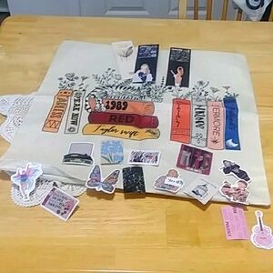 Swiftie alert -  NWOT Pillow Cover with bonus stickers and bookmarks